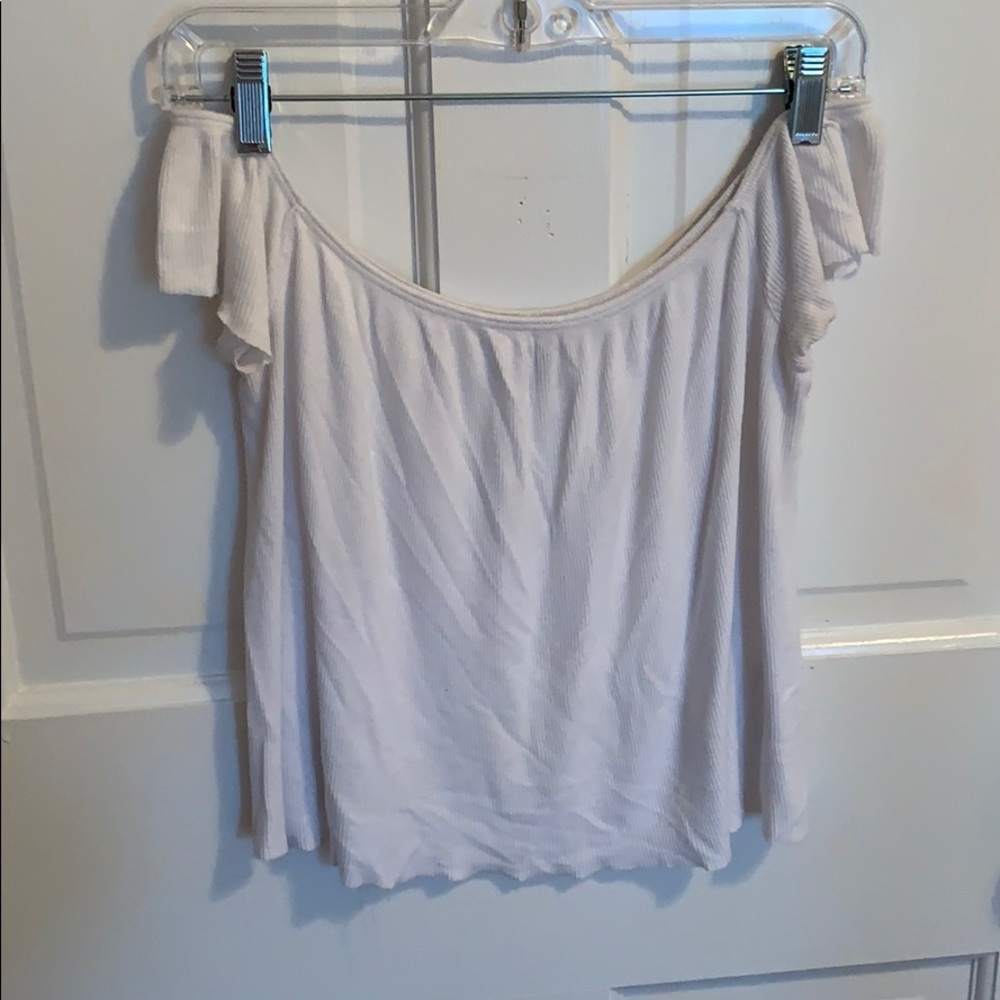 Off-the-shoulder ribbed top